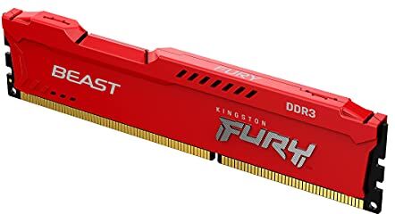 Kingston FURY Beast Rosso 4GB 1600MHz DDR3 CL10 Memoria Gaming Kit per Computer Fissi Modulo Singolo KF316C10BR/4