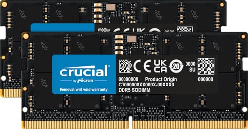 Crucial DRAM 24GB Kit (2x12GB) DDR5 5600MHz (o 5200MHz o 4800MHz) di memoria per laptop CT2K12G56C46S5