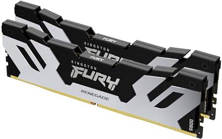 Kingston Fury Renegade DDR5 Argento/Nero XMP 64GB 6000MT/s CL32 DIMM Memoria Gaming per Computer (Kit da 2) - KF560C32RSK2-64