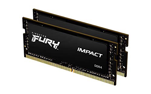 Kingston FURY Impact 16GB (2x8GB) 2666MHz DDR4 CL15 Memoria Laptop Kit da 2, KF426S15IBK2/16