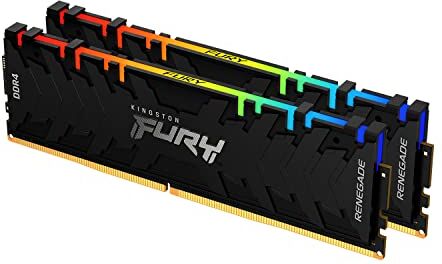 Kingston FURY Renegade RGB 16GB (2x8GB) 4266MHz DDR4 CL19 Memoria Gaming Kit per Computer Fissi Kit da 2, KF442C19RBAK2/16