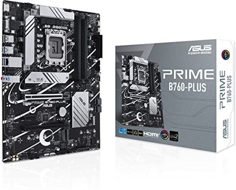 Asus Prime B760-PLUS Scheda madre Intel LGA 1700 ATX, DDR5 PCIe 5.0, 3 slot M.2, Realtek 2.5Gb Ethernet, SATA 6 Gbps, USB 3.2 Gen 2 Type-C, Thunderbolt USB4, Aura Sync, Nero