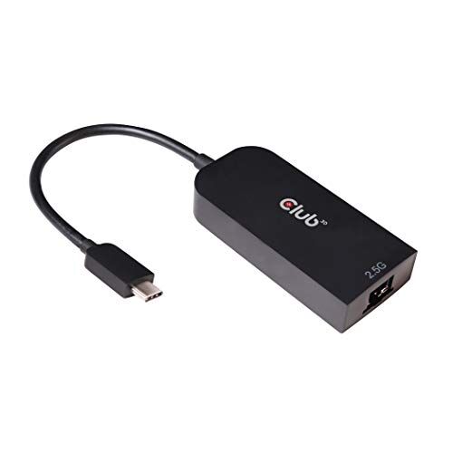 Club 3D USB 3.2 Adattatore di tipo C a 2, 5 Gigabit Ethernet ST./BU. Nero CAC-1520