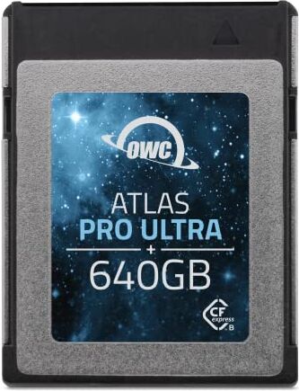 OWC Scheda CFexpress tipo B ad alte prestazioni Atlas Pro da 640 GB, CFX ad alta capacità di qualità professionale, immagine RAW super veloce e acquisizione video fino a 8K - OWCCFXB2PU0640