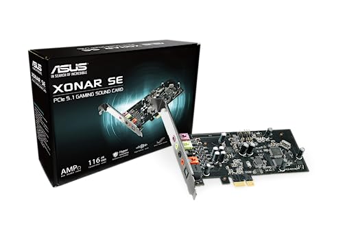 Asus Xonar SE - Scheda audio da gioco 5.1 PCIe con audio ad alta risoluzione a 192kHz/24 bit e SNR a 116dB