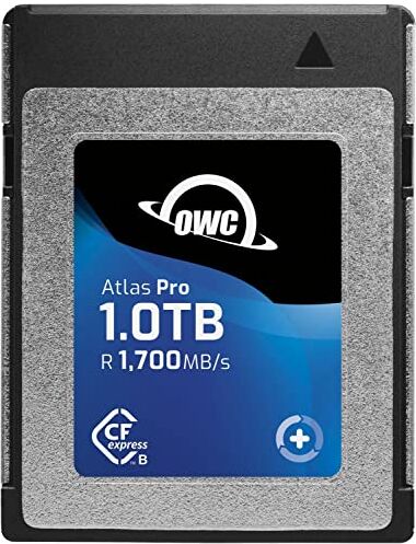 OWC Scheda CFexpress tipo B Atlas Pro ad alte prestazioni da 1 TB, CFX di grado professionale, alta capacità con immagine RAW super veloce e acquisizione video fino a 8K - OWCCFXB2P01000