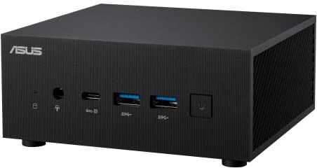 Asus PN53-BB768MD Barebone Mini PC (processore AMD Ryzen 7 6800H, grafica Radeon integrata, WiFi 6E, Bluetooth 5.2, con chip audio, senza sistema operativo, DisplayPort 1.4), nero