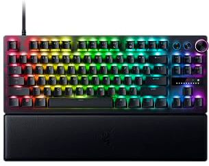 Razer Huntsman V3 Pro TKL - Tastiera ottica analogica Tenkeyless per eSport (Volante multifunzione digitale e pulsanti di controllo dedicati, Tasti PBT testurizzati a due strati) Layout SE   Nero