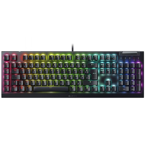 Razer BlackWidow V4 X (Switch Verde) - Tastiera meccanica da gioco Chroma RGB (6 tasti macro dedicati, tasti ABS a doppia iniezione) AZERTY-Layout   Nero