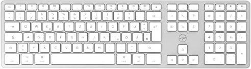 Mobility Lab ML311869 - Tastiera wireless Qwertz, layout tedesco ideale per Mac, colore: Bianco/Argento