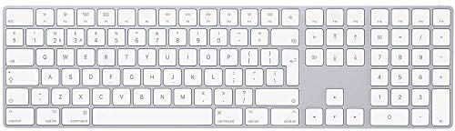 Apple Magic Keyboard con tastierino numerico: Bluetooth, ricaricabile. Compatibile con Mac, iPad o iPhone; Inglese internazionale, argento