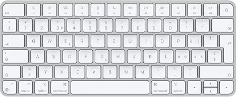 Apple Magic Keyboard: Bluetooth, ricaricabile. Compatibile con Mac, iPad o iPhone; Svizzera, argento