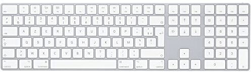 Apple Magic Keyboard con tastierino numerico: Bluetooth, ricaricabile. Compatibile con Mac, iPad o iPhone; Francese, argento