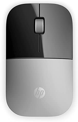 HP Z3700 Mouse Wireless, Sensore Preciso, Tecnologia LED Blue, 1200 DPI, 3 Pulsanti, Rotella Scorrimento, Ricevitore USB Wireless 2.4 GHz Incluso, Design Pratico e Confortevole, Argento