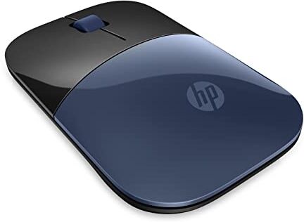 HP Z3700 Mouse Wireless, Sensore Preciso, Tecnologia LED Blue, 1200 DPI, 3 Pulsanti, Rotella Scorrimento, Ricevitore USB Wireless 2.4 GHz Incluso, Design Pratico e Confortevole, Lumiere Blue