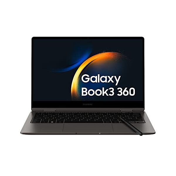 samsung galaxy book3 360 laptop, 13.3 super amoled, s pen, intel evo, intel core i5-1340p 13th gen, 8gb ram, 512gb ssd, windows 11 home, graphite