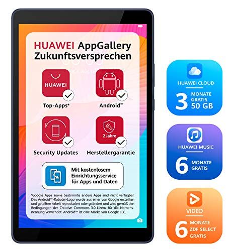 Huawei MatePad T8 WiFi Tablet PC da 8", risoluzione HD, 2 GB di RAM, 16 GB di memoria interna, Android 10, EMUI 10.0.1, con buono Amazon da 5 , Deepsea Blue