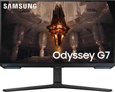 Samsung Gaming Odyssey G7 (S28BG702), Flat, 28'', 3840x2160 (UHD 4K), Smart Hub, HDR 400, IPS, 144Hz, 1ms (GtG), FreeSync Premium Pro, HDMI, USB, DP, WiFi, Casse, HAS, Pivot