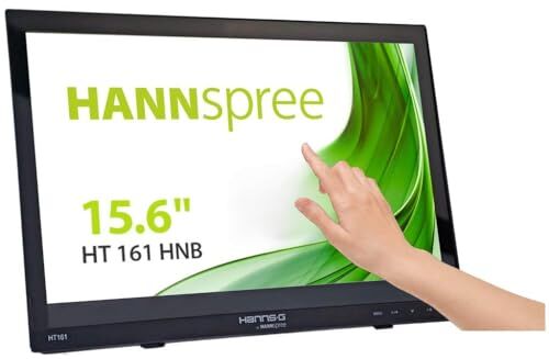 Hannspree HT161HNB Monitor Touchscreen HDMI con Schermo Multi-Touch da 15,6 pollici, Nero