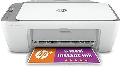 DeskJet 2720e 26K67B, Stampante Multifunzione a Getto d'Inchiostro A4 a Colori, Fronte e Retro Manuale, 7,5 ppm, Wi-Fi, HP Smart, 6 Mesi di Inchiostro Instant Ink Inclusi con HP+, Bianca