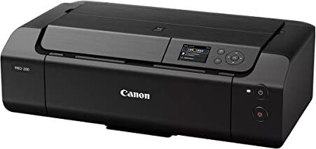 Canon PIXMA PRO-200 - Stampante a Colori A3+, stampa fotografica lucida, 4.800 x 2.400 dpi, Wi-Fi, USB 2.0, WiFi, LAN, 8 inchiostri separati, nero