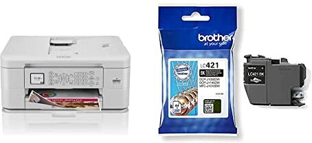 Brother MFCJ1010DW Stampante multifunzione inkjet a colori 4 in 1,Formato A4,Connettività wireless & LC421BK Cartuccia Inkjet Originale, Capacità standard, fino a 200 pagine