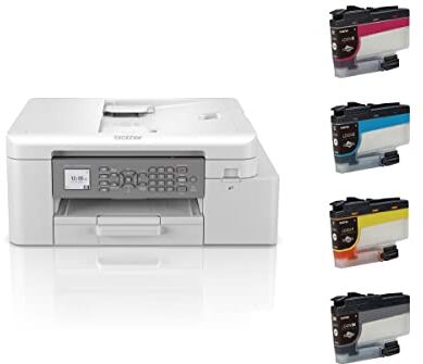 Brother MFCJ4340DWREM2 Stampante Multifunzione Inkjet a Colori 4 in 1, Formato A4, Connettività Wireless, Stampa Fronte-Retro Automatica, Toner 15.000 Pagine Nero, 6.500 Pagine Ciano, Magenta, Giallo