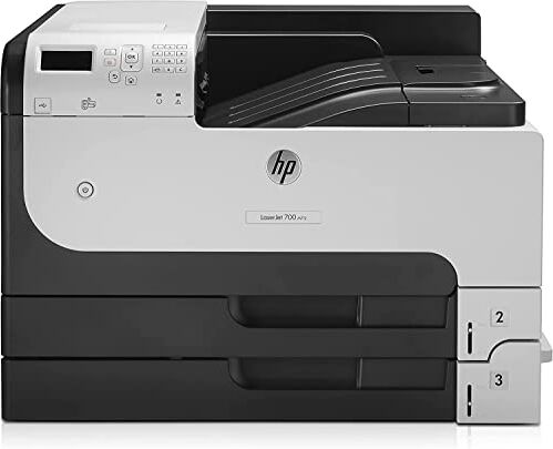 LaserJet Enterprise 700 M712dn CF236A, Stampante a Singola Funzione A3, Stampa Fronte e Retro Automatica A4 in b/n, 41 ppm, USB, Gigabit Ethernet, HP Smart, Display LCD a colori a 4 tasti, Grigia