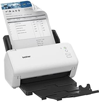 Brother ADS4100 Scanner Desktop, USB 3.0 SuperSpeed e scansione diretta su host USB, Scansione fino a 35 pagine al minuto, Alimentatore automatico documenti (ADF) da 60 fogli