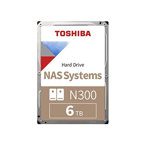 toshiba 6tb n300 internal hard drive – nas 3.5 inch sata hdd supports up to 8 drive bays designed for 24/7 nas systems, new generation (hdwg480uzsva)
