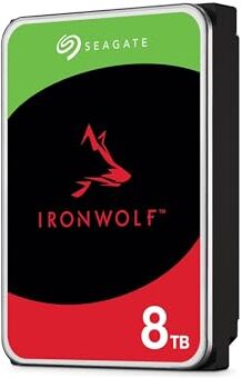 Seagate IronWolf, 8 TB, Disk Interno NAS, SATA da 6 Gbit/s, CMR 3,5", 7200 giri/min, cache 256 MB, NAS RAID, 3 anni Rescue Services (ST8000VN002)