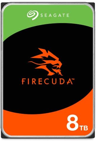 Seagate FireCuda HDD, 8 TB, Hard Disk interno - 3.5" CMR SATA, da 6 Gbit/s, 7.200 giri/min, 256 MB di cache, 300 TB/anno, 3 Anni Rescue Services (ST8000DXZ01), Amazon Exclsusivo