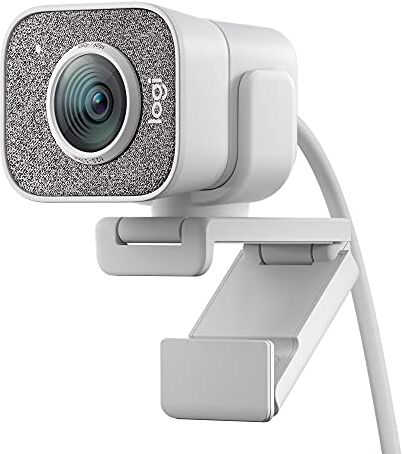 Logitech StreamCam – Webcam per Live Streaming su Youtube e Twitch, Full HD 1080p a 60 fps, Connessione USB-C, Facial Tracking, Autofocus, Video Verticali, Grigio Chiaro