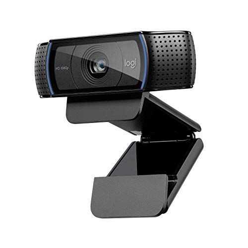Logitech C920 HD Pro Webcam, Videochiamata Full HD 1080p/30fps, Audio Stereo Chiaro, Correzione Luce HD, Funziona con Skype, Zoom, FaceTime, Hangouts, PC/Mac/Laptop/Macbook/Tablet, Nero