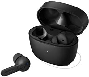 Philips Auricolari Bluetooth Con Microfono Wireless, Resistenti Al Sudore, 18 Ore Di Riproduzione, Morbidi E Confortevoli Earbuds, Auricolari Tat2206Bk/00, Nero (Black)