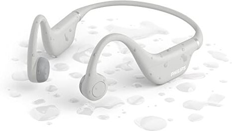 Philips TAK4607GY/00 Cuffie Wireless Open-Ear per Bambini, Protezione dall'Acqua IPX5 e Fino a 5 Ore di Riproduzione, Controllo Genitori, Fascia Regolabile, Chiamate Cristalline, Grigio