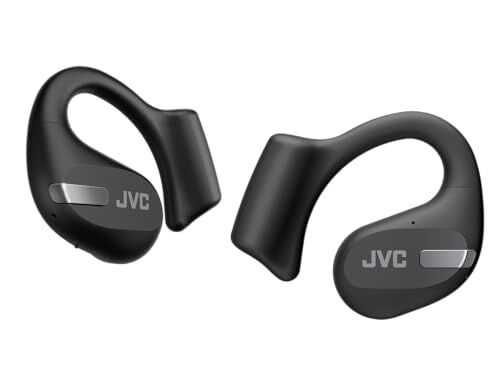 JVC Nearphones HA-NP50T-B, Auricolari wireless open-ear a conduzione d’aria. Suono chiaro e bassi profondi, il sistema Active Noise Reduction riduce il rumore ambientale durante le chiamate, Nero