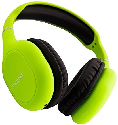 Celly , Cuffie Bluetooth Over-Ear Pantone, con Padiglioni Imbottiti e Archetto Imbottito Regolabile per il Massimo Comfort, Autonomia 8 h, Porta Type-C e Jack 3.5mm, con Controllo da Remoto, Verde