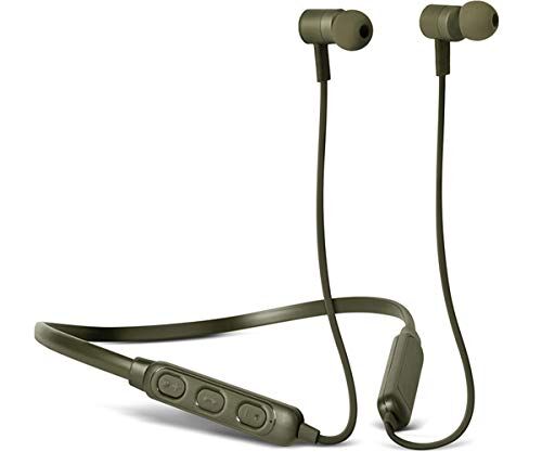 Fresh N Rebel Fresh 'N Rebel Band-It Wireless - In-Ear Headphones - Army Cuffie Auricolari Sport Bluetooth con Neckband e Microfono e Telecomando Integrati, Verde Militare