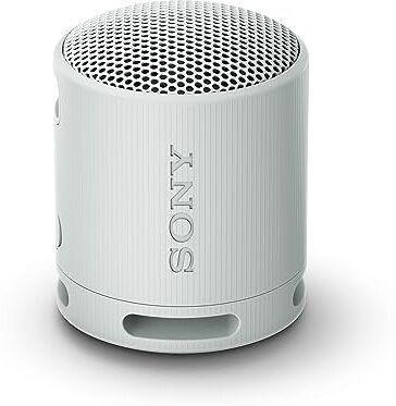 Sony SRS-XB100 - Speaker Wireless Bluetooth, Portatile, Leggero, Compatto, da Esterno, da Viaggio, IP67 Resistente Acqua e Polvere, Batteria da 16 ore, Cinturino Versatile, Chiamate in Vivavoce-Grigio