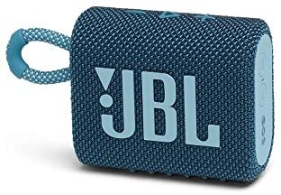 JBL GO 3 Speaker Bluetooth Portatile, Cassa Altoparlante Wireless con Design Compatto, Resistente ad Acqua e Polvere IPX67, fino a 5 h di Autonomia, USB, Blu