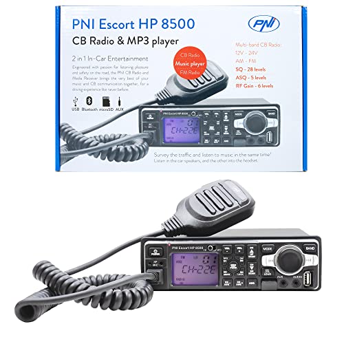 PNI Radio CB e lettore MP3  Escort HP 8500 ASQ include cuffie con microfono
