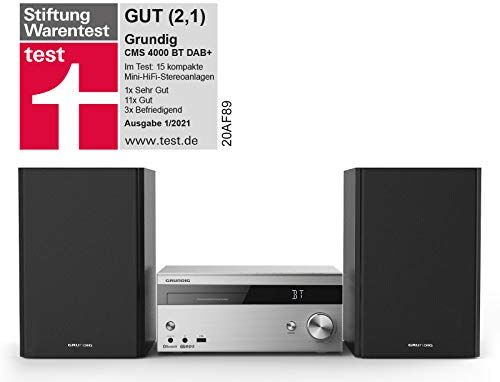 Grundig CMS 4000 BT DAB+ MICROCADENA DE MÃšSICA PARA USO DOMÃ‰STICO NEGRO, PLATA 100 W