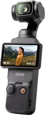 DJI Osmo Pocket 3, fotocamera per vlog con CMOS da 1'', 4K/120fps, stabilizzazione a 3 assi, messa a fuoco rapida, tracciamento di volti/oggetti, touchscreen ruotabile da 2", per fotografia, Youtube