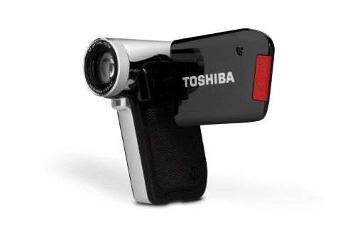 Toshiba Camileo P30 Videocamera HD (Zoom ottico 5x, Display 6,4 cm (2,5 pollici), incl. scheda di memoria 4 GB SD, USB 2.0), colore: Nero