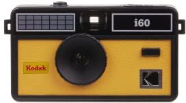 Kodak i60 - Pellicola fotografica riutilizzabile da 35 mm, stile retrò, senza messa a fuoco, flash integrato, stampa e flash pop-up (giallo)