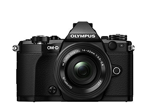 Olympus OM-D E-M5 Mark II Kit, Fotocamera di Sistema Micro Quattro Terzi (16,1 MP, Stabilizzatore d'Immagine a 5 Assi, Mirino Elettronico) e Obiettivo M.Zuiko Digital ED 14-42mm F3.5-5.6 EZ Zoom, Nero