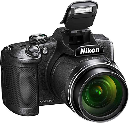 Nikon Coolpix B600 - Fotocamera Bridge da 16 MP (Full HD 1080/30p, suono stereo, SnapBridge, LCD, autofocale) - Kit con custodia, scheda SD 4GB, e libro - Versione isti