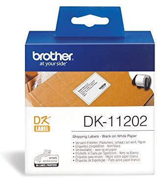 Brother DK-11202 Etichette di Spedizione, Nero/Bianco