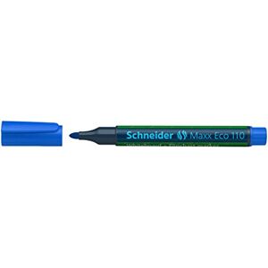 Schneider Maxx Eco 110 - Pennarello con punta a proiettile, misura media, 1 mm, 3 mm, colore: Blu